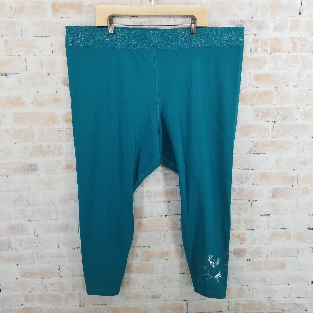 NWT Nike Womens Stardust High-Rise Tight Fit Full Length Leggings Green Size 3X